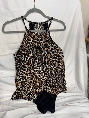 Magicsuit Leopard Print one piece swim in Brown and Black